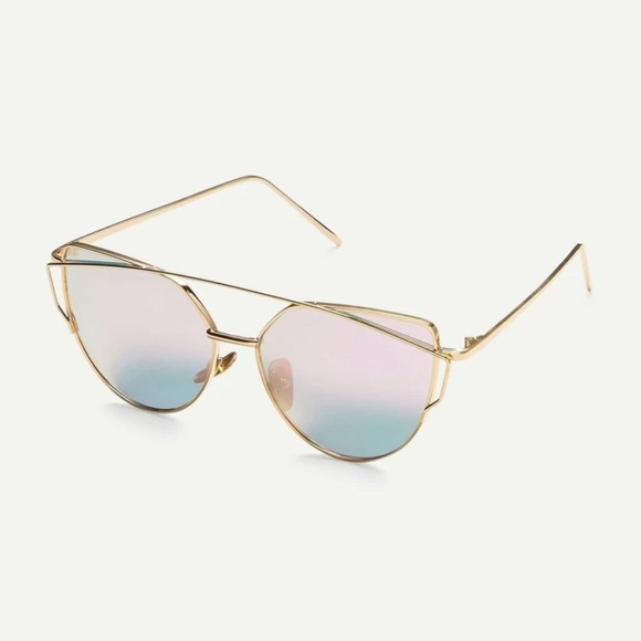 Gold Framed Pink Lens Sunglasses - Picture 5 of 7